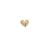 Boucle d'oreille puce dorée petit coeur