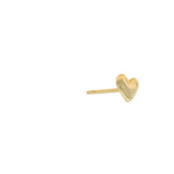 Boucle d'oreille puce dorée petit coeur