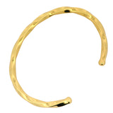 Bracelet jonc doré vagues torsadées