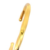 Bracelet jonc doré vagues torsadées