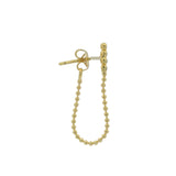 Boucles dorées zircons et chaine boules