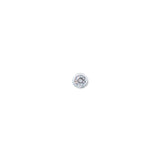Boucle d'oreilles puce argent 925 zircon serti clos