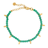 Bracelet with stones and gold tassels