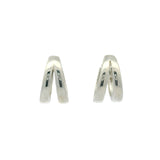 Mini créoles fermées en argent 925 double anneau
