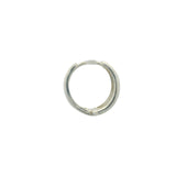 Mini créoles fermées en argent 925 double anneau