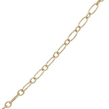 Collier doré oeil évidé prehnite 50 cm