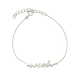 Bracelet argent 925 wish zircons blancs