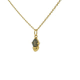 Collier petit cœur et ladradorite 42 cm