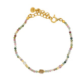 Bracelet doré trio de tourmaline facettée