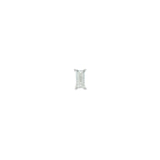Boucle d'oreilles puce argent 925 zircon baguette