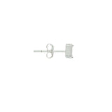 Boucle d'oreilles puce argent 925 zircon baguette