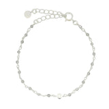 Bracelet rosary en argent 925 labradorite et zircon blanc