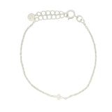 Bracelet argent 925 petite croix zircons