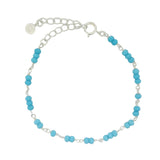 Bracelet argent 925 et petites pierres en turquoise