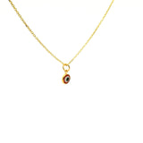 Collier doré petit oeil rouge 42 cm