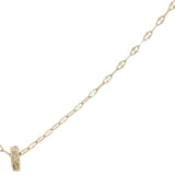 Collier doré petite anneau avec zircons 38 cm