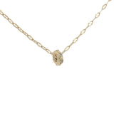 Collier doré petite anneau avec zircons 38 cm