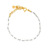 Bracelet doré avec pierre de lune et Labradorite