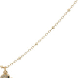 Collier doré petit éléphant avec zircons 38 cm