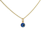 Collier doré oeil en pâte de verre soufflé 42 cm