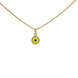 Collier doré oeil verre soufflé 42 cm