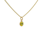 Collier doré oeil verre soufflé 42 cm