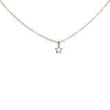 Collier doré étoile évidée 38 cm