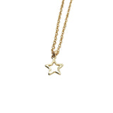 Collier doré étoile évidée 38 cm