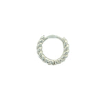 Mini créole fermée en argent 925 torsadée