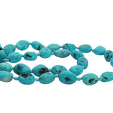 Collier doré et turquoise 38cm