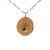Collier doré médaille main de Fatma 42 cm