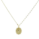 Collier doré médaille croix 50cm