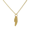 Collier doré main ouverte et zircon 42 cm