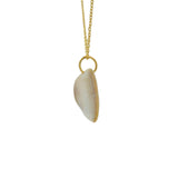 Large golden shell necklace with Saint Lucia's eye
