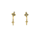 Mini créoles dorées zircon