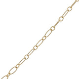 Collier doré ovale strié onyx noire 50 cm