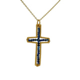 Gold necklace and stone cross