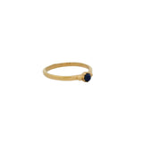 Bague dorée fine et petite pierre