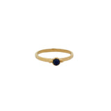 Bague dorée fine et petite pierre