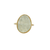 Bague dorée pierre facettée