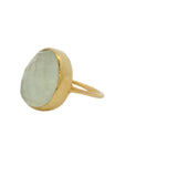 Bague dorée pierre facettée