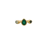 Bague dorée multi pierres