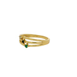 Stone trilogy ring and triple ring