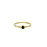 Bague fine pierre ronde