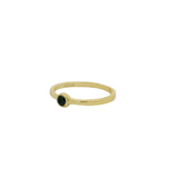 Bague fine pierre ronde
