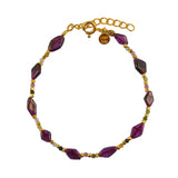 BRACELET DORÉ ET GRENAT
