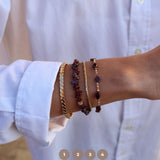 BRACELET DORÉ ET GRENAT