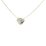Organic Diamond Slice Choker Necklace