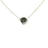 Organic Diamond Slice Choker Necklace