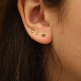 Boucle puce dorée petit coeur